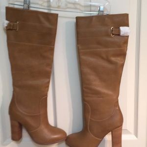 Kelsi dagger caramel leather boots 7.5 new!